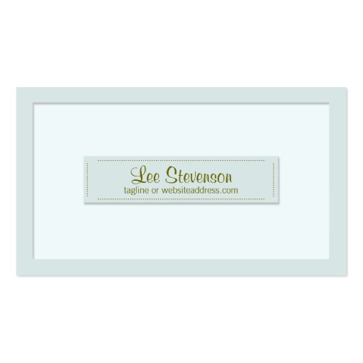 Stylish Gray Blue Business Card (front side)