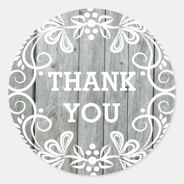 Reflections Todays Designs Rustic Thank You Stickers