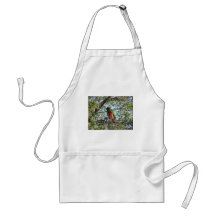 Stylish Green King Parrot With Orange Chest Sittin Apron