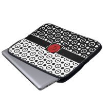 Stylish Half Black Half White polka dots Laptop Sleeve
