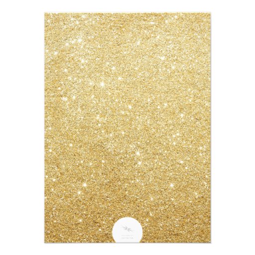 Stylish Holiday Gold Glitter Sparkles Party Invite