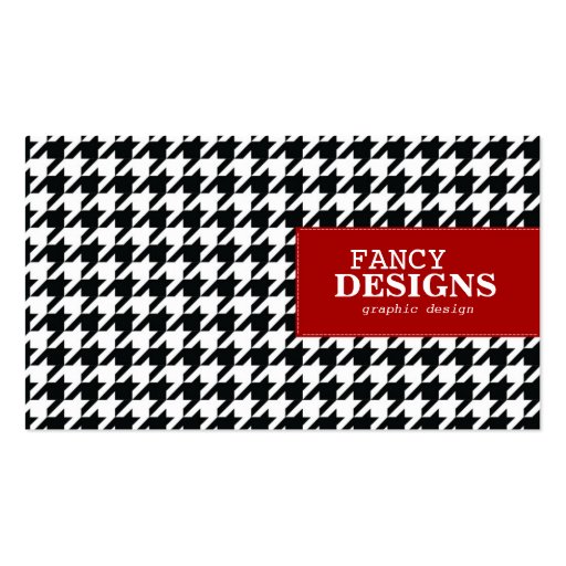Stylish Houndstooth Business Card Templates (front side)