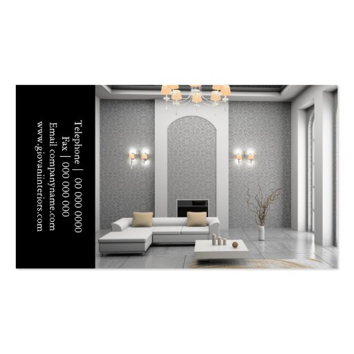 Stylish Interior Designer Business Card (back side)