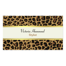 Stylish Jaguar Print Business Card