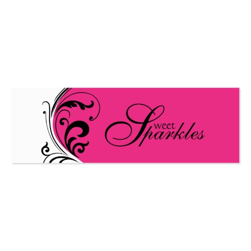 Stylish Jewelry Tags Business Cards (front side)