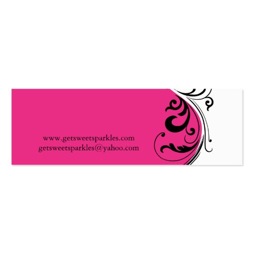 Stylish Jewelry Tags Business Cards (back side)