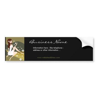 Stylish Lady Bumper Sticker by mrssocolov2
