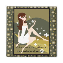 Stylish Lady Customizable Magnet by mrssocolov2 Stylish Lady Customizable Magnet