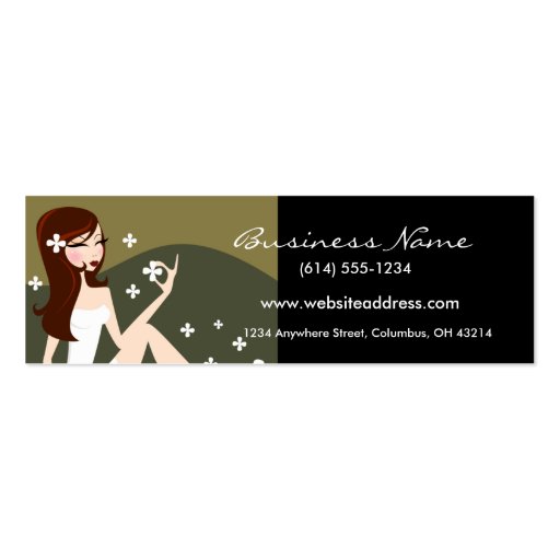 Stylish Lady - Small Business Card (Profile Card) (front side)