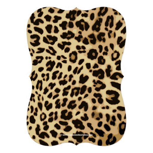 Stylish Leopard Print Bridal Shower Invitation