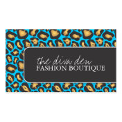 Stylish Leopard Print Business Cards