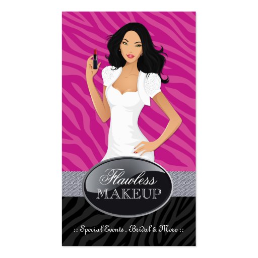Stylish Makeup Artist Business Cards (front side)