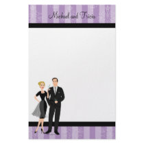 Stylish Martini Couple stationery by trennea Stylish Martini Couple stationery