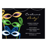 Stylish Masks Costume Party Invitation invitations