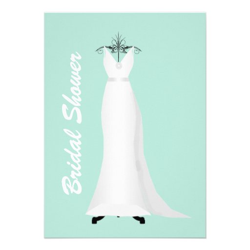 Stylish Mint Green Bridal Shower Invitation