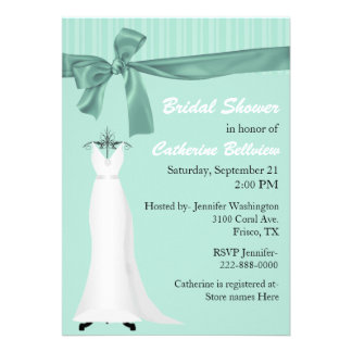 Stylish Mint Green Bridal Shower Invitation