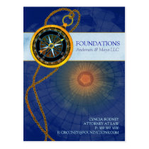 Stylish Modern Compass Business Promotion Postcard