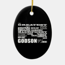 Stylish Modern & Fun Godsons : Greatest Godson Ornament