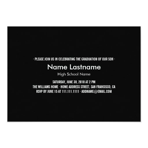 Stylish Modern Laurel Wreath Photo Graduate Invite Custom Invitation