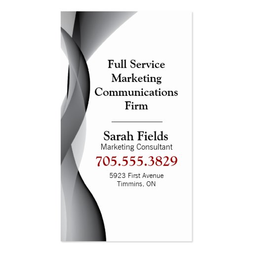 Stylish Modern Marketing Monogram Business Card (back side)