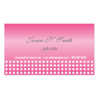 stylish, modern pink polka dots business card template