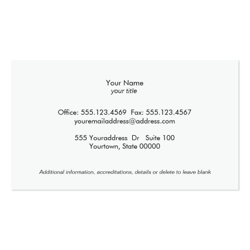 Stylish Modern Silver and Faux Linen Striped Business Card Template (back side)