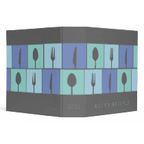 Stylish Modern Vector Cooking Recipe Organizer Binders