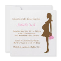 stylish mom to be; baby shower announcements