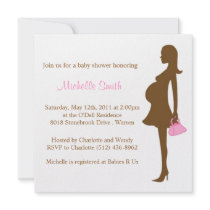 stylish mom to be; baby shower announcements