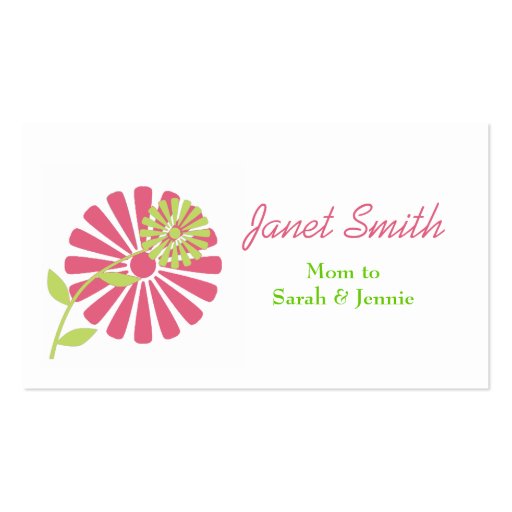 Stylish Mommy Card Business Cards (front side)