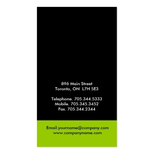 Stylish Monogram Business Card - CO (back side)