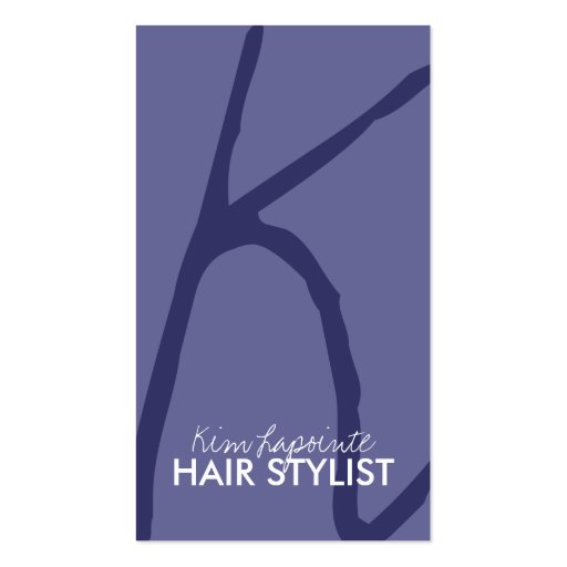 Stylish Monogram Hair Stylist Business Cards (front side)