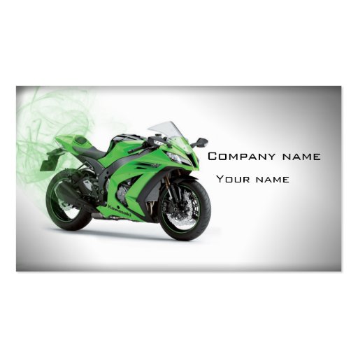 Stylish motorcycle business card (front side)