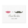 Stylish Mustache and Lips Save the Date Post Cards