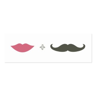 Stylish Mustache and Lips Wedding Website profilecard