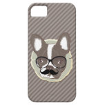 Stylish Mustache French Bulldog iPhone 5 Case casemate cases