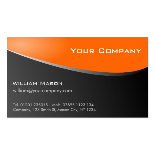 Stylish Orange, Company Business Card