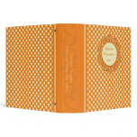 Stylish orange polkadots graduation memory binder