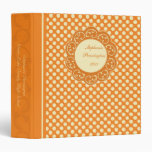 Stylish orange polkadots graduation memory binder