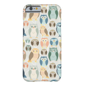 Stylish Owl Pattern- complementary colors Barely There iPhone 6 Case