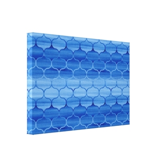 Stylish Painted Blue Ogee Pattern