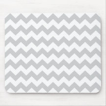 Stylish pale gray zig zags zigzag chevron pattern mousepads