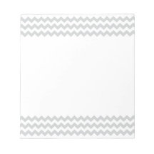 Stylish pale gray zig zags zigzag chevron pattern note pad