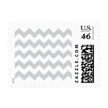 Stylish pale gray zig zags zigzag chevron pattern postage stamps