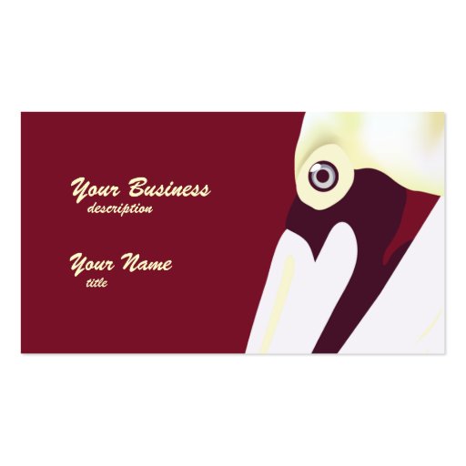 Stylish Pelican Business Card (front side)