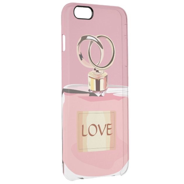 Stylish Perfume Bottle Unique Girly Pink and Gold Uncommon Clearlyâ„¢ Deflector iPhone 6 Plus Case-2