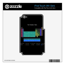 Stylish Periodic Table - Blue & Black iPod Touch 4G Skin