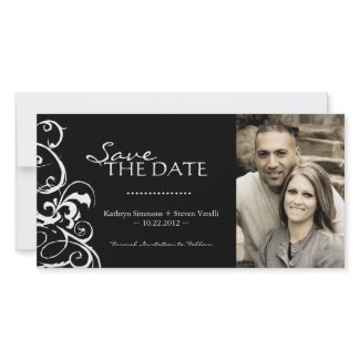 Stylish Photo Save The Date Invitation photocard