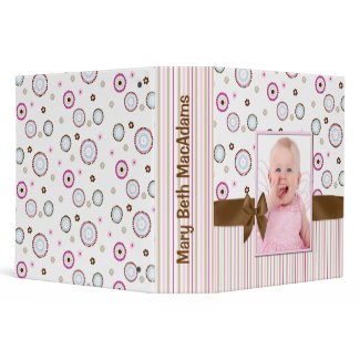 Stylish Pink Baby Scrapbook Binder