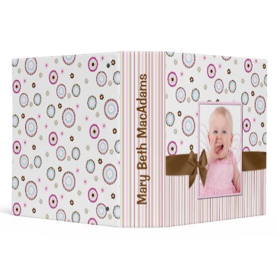 Stylish Pink Baby Scrapbook Binder